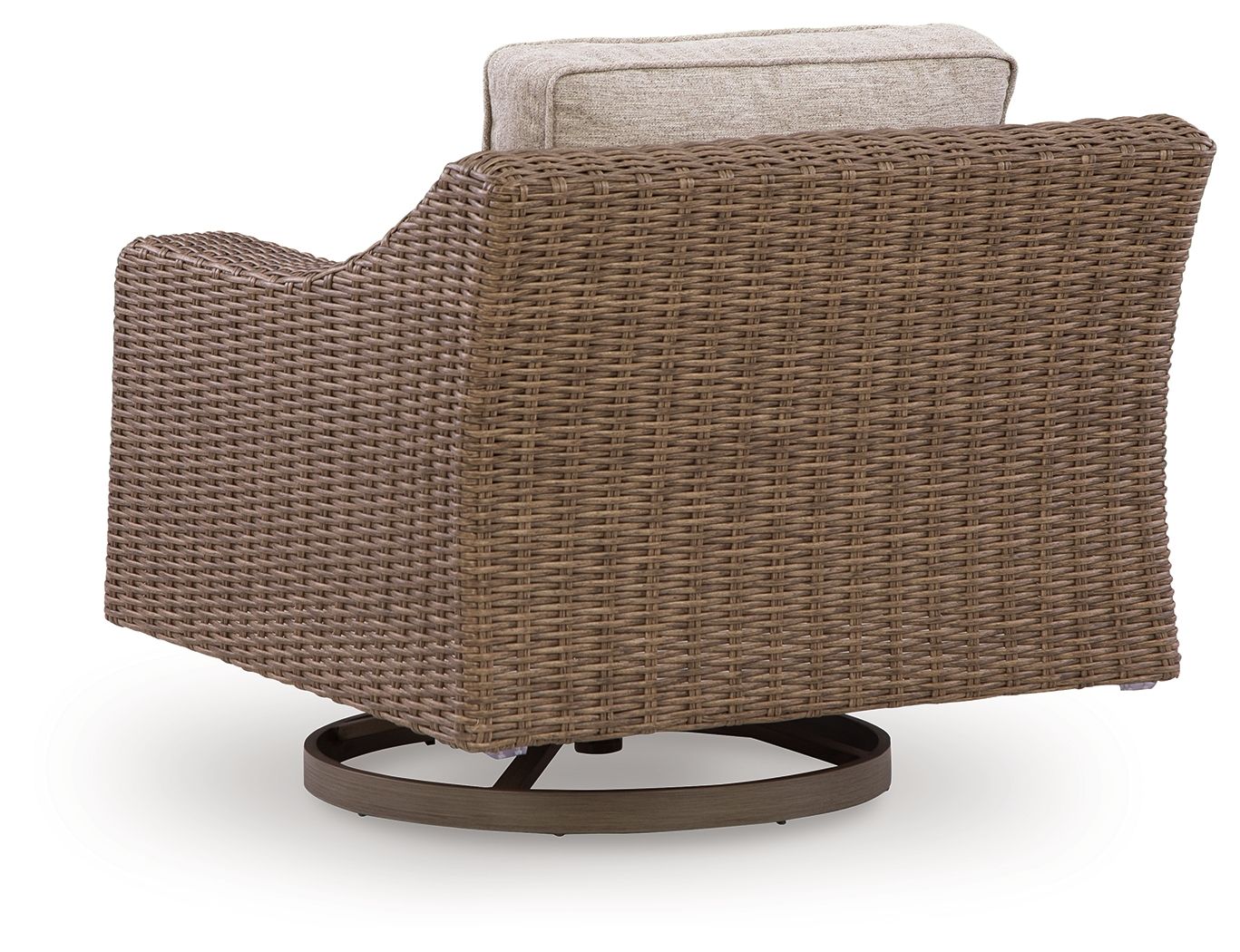 Laguna Heights - Swivel Lounge With Cushion - Beige - Hornell Furniture Outlet