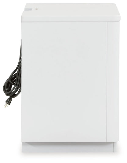 Chalanna - White - Two Drawer Night Stand - Hornell Furniture Outlet