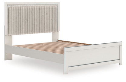 Zuraleus - Upholstered Panel Platform Bed With Roll Slats - Hornell Furniture Outlet
