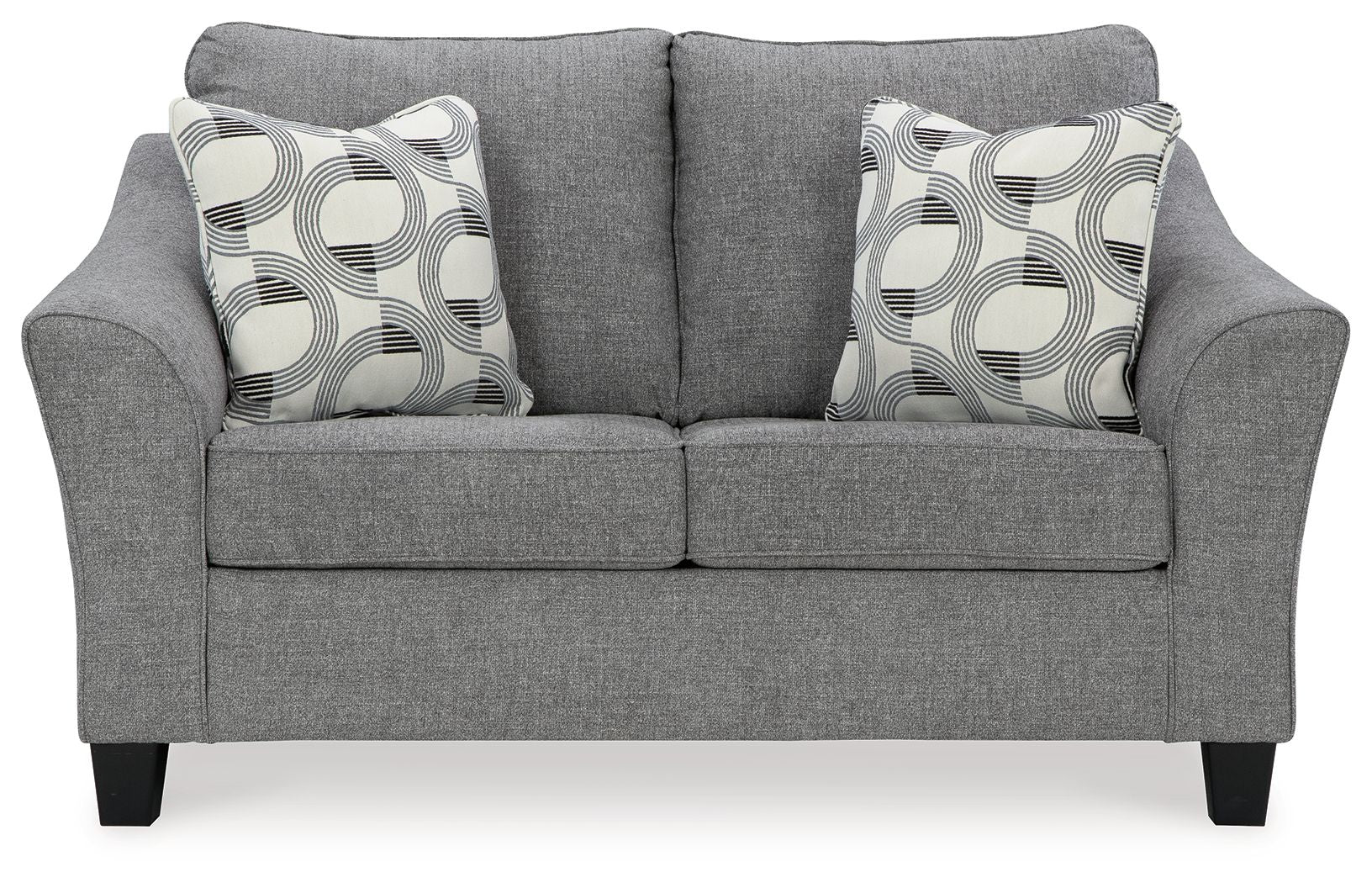 Mathonia - Smoke - Loveseat - Hornell Furniture Outlet
