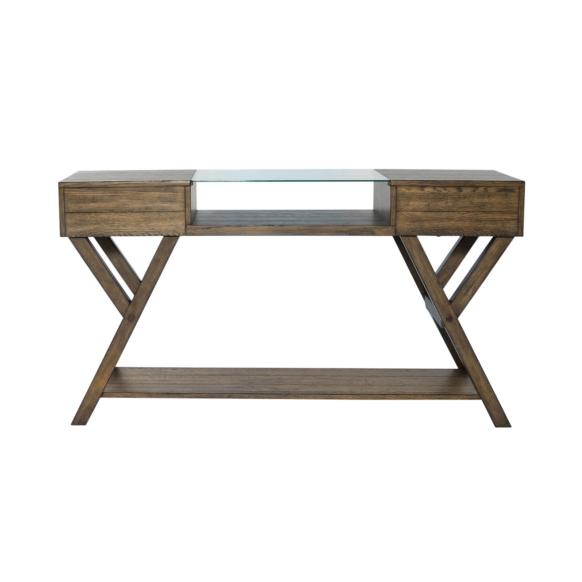 Lennox - Drawer Sofa Table - Dark Brown - Hornell Furniture Outlet