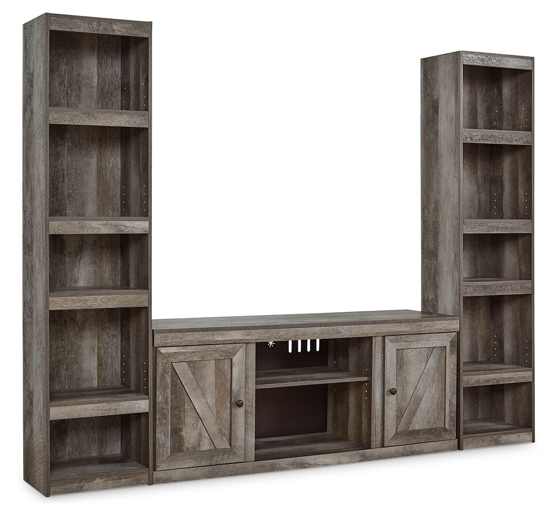Wynnlow - Gray - 3 - Piece Entertainment Center - Hornell Furniture Outlet