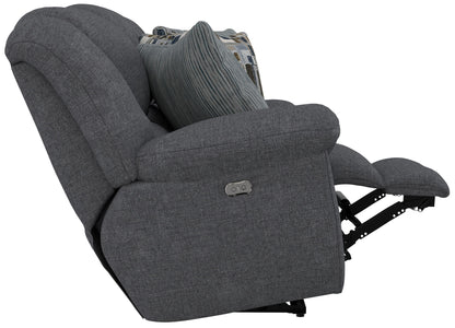 Trifecta - Sofa With 3 Recliners and Drop Down Table - Hornell Furniture Outlet