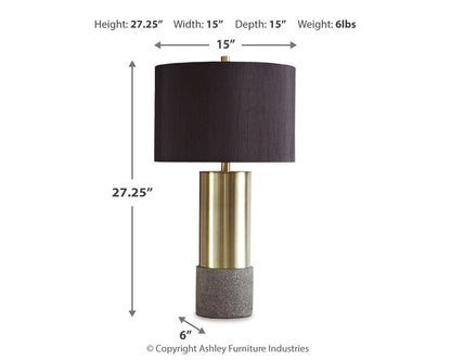 Jacek - Metal Table Lamp - Hornell Furniture Outlet