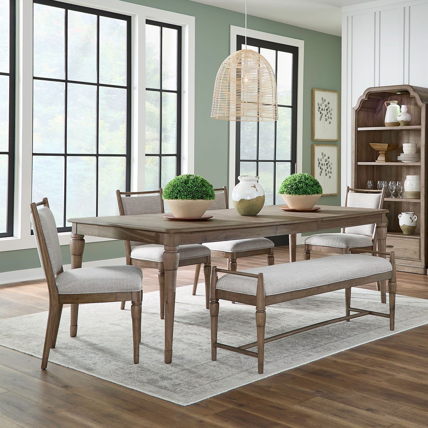 Hickory Grove - Rectangular Table Set With Upholstered Chairs - Hornell Furniture Outlet