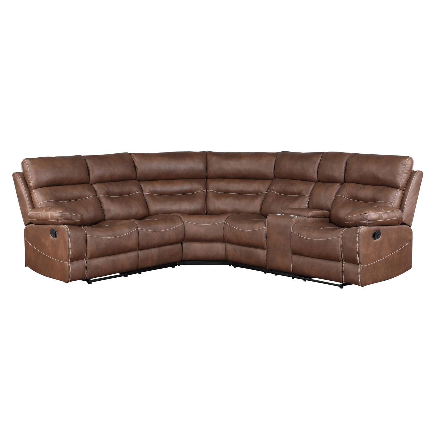 Rudger - 3 Piece Sectional (LAF, RAF, Wedge) - Brown - Hornell Furniture Outlet