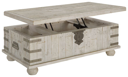 Carynhurst - White Wash Gray - Lift Top Cocktail Table - Hornell Furniture Outlet