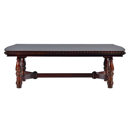 Antoinette - Ped Table With Leaf - Dark Brown - Hornell Furniture Outlet