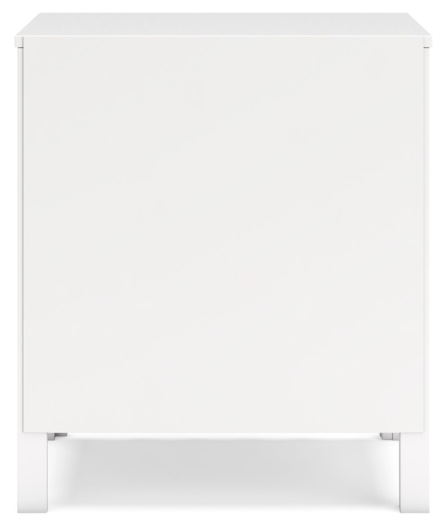 Hallityn - White - Two Drawer Night Stand - Hornell Furniture Outlet