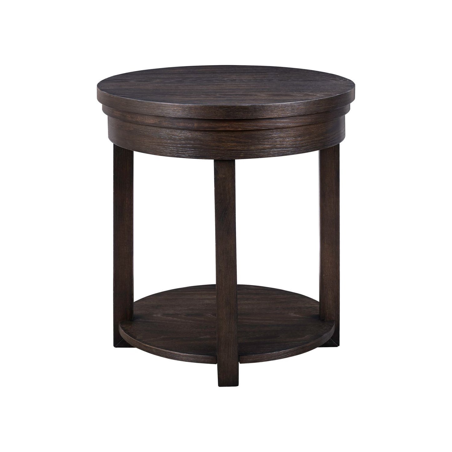 Weston - Round End Table - Brown - Hornell Furniture Outlet
