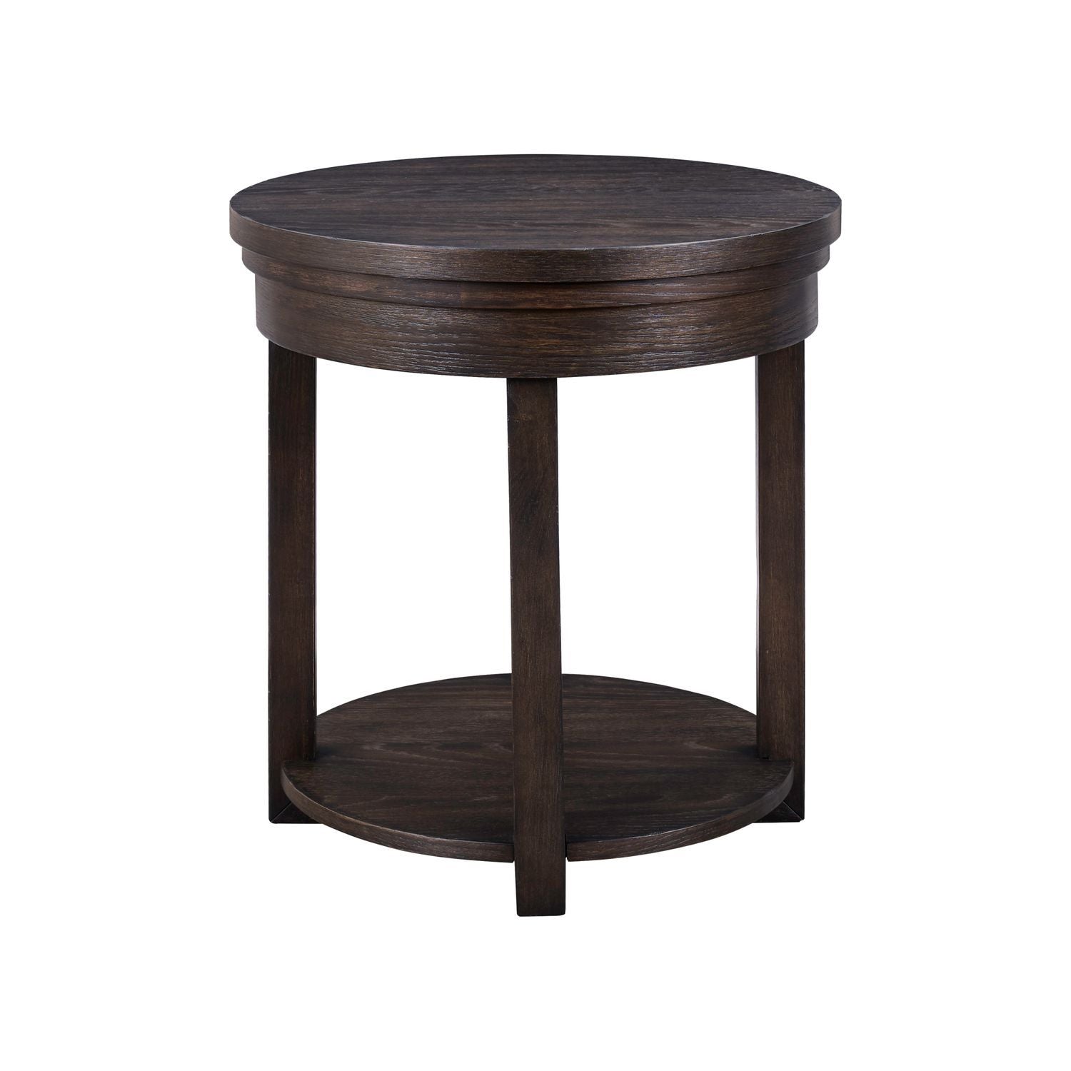 Weston - Round End Table - Brown - Hornell Furniture Outlet