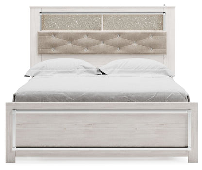 Altyra - White - Queen Panel Bookcase Bed With Roll Slats - Hornell Furniture Outlet