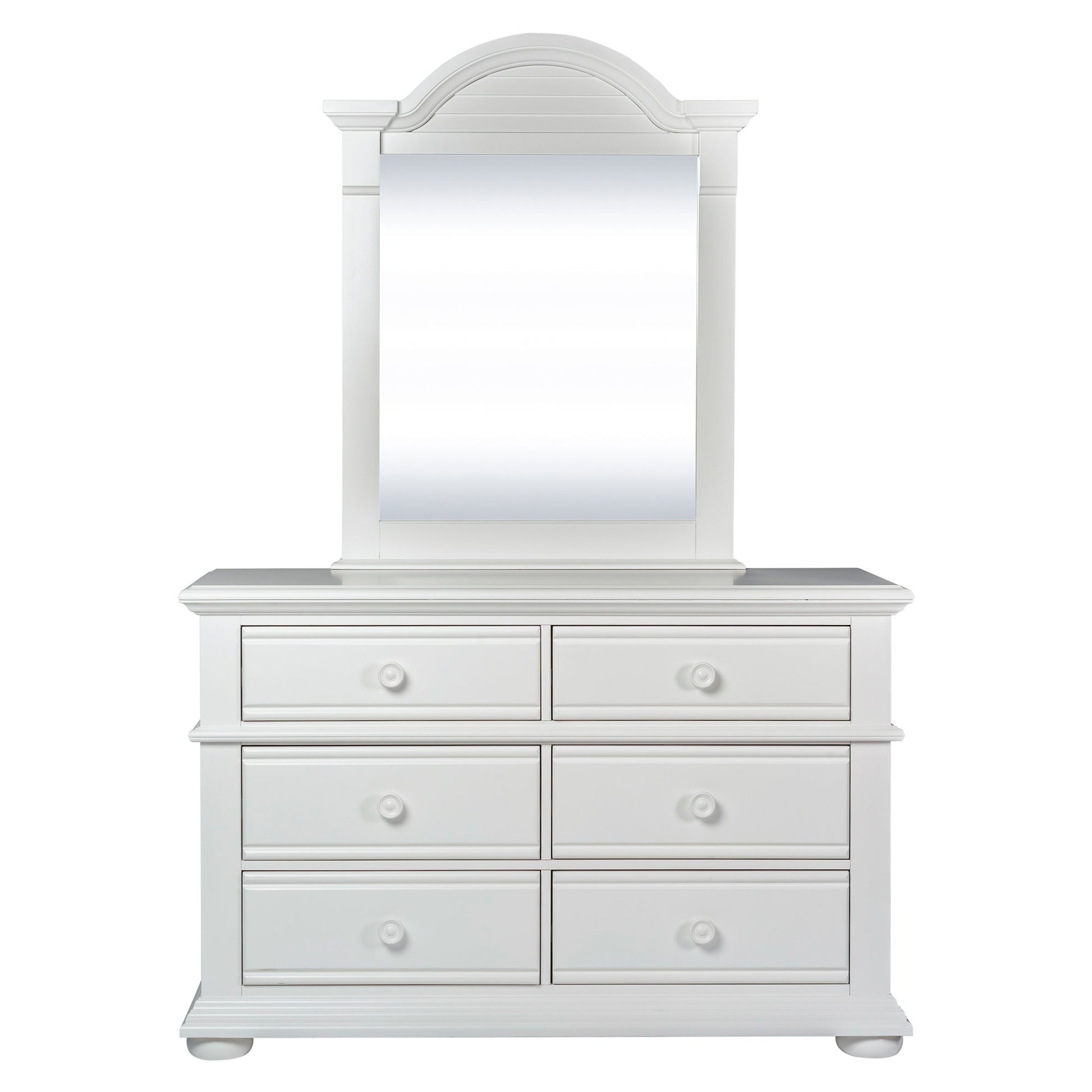 Summer House - 6 Drawers Dresser & Mirror - White - Hornell Furniture Outlet