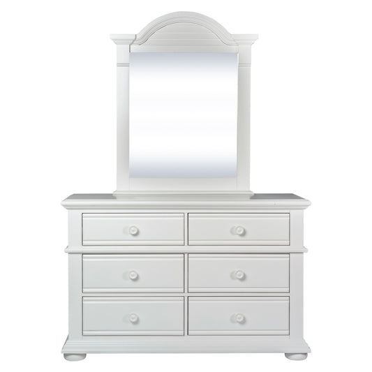 Summer House - 6 Drawers Dresser & Mirror - White - Hornell Furniture Outlet