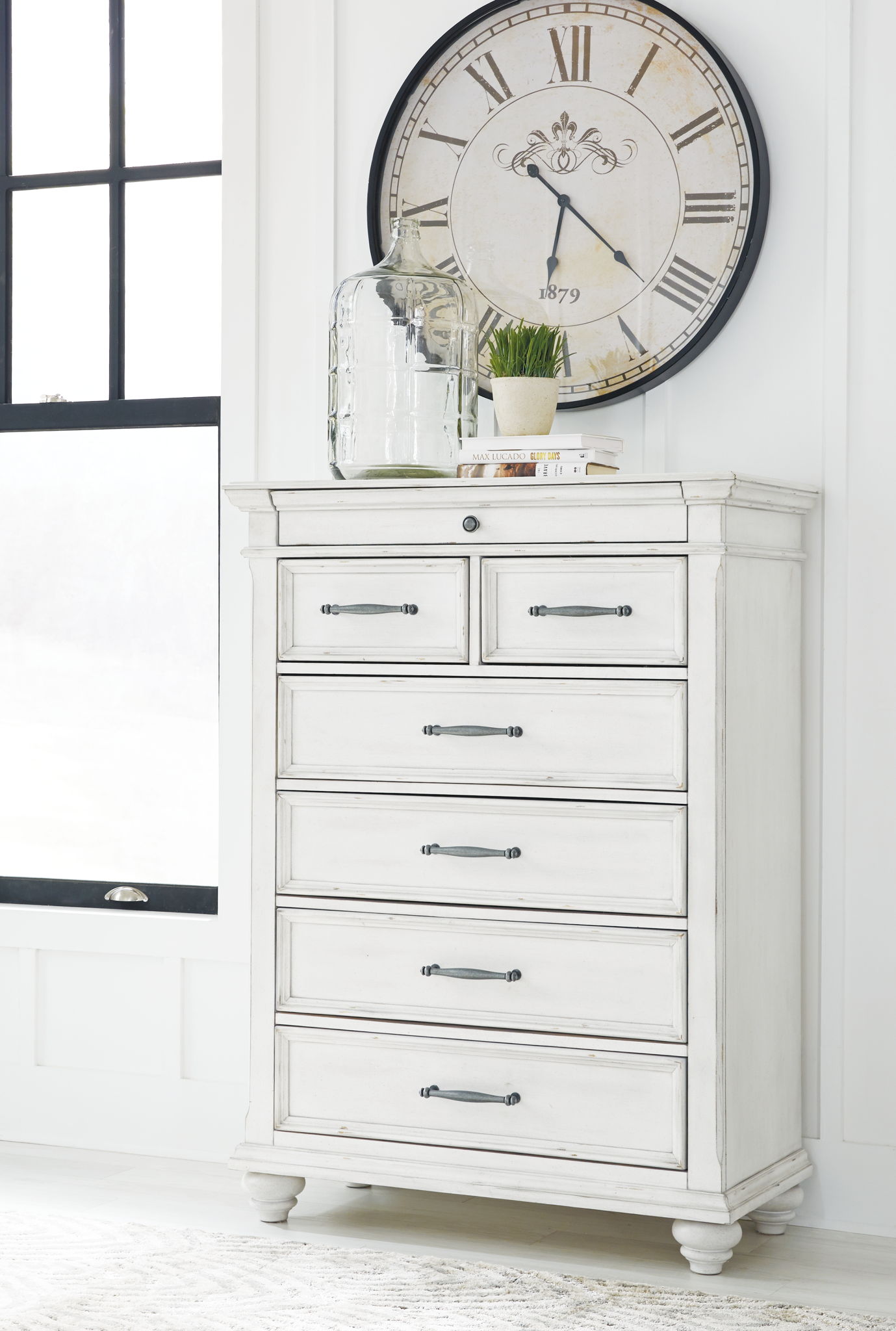 Kanwyn - Whitewash - Chest - Hornell Furniture Outlet