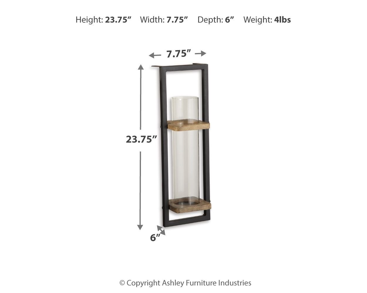 Colburn - Wall Sconce - Natural / Black - Hornell Furniture Outlet