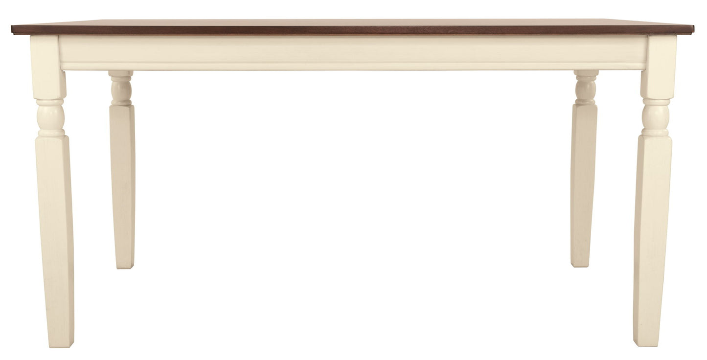 Whitesburg - Brown / Cottage White - Rectangular Dining Room Table - Hornell Furniture Outlet