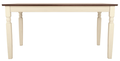 Whitesburg - Brown / Cottage White - Rectangular Dining Room Table - Hornell Furniture Outlet