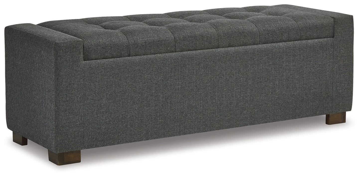 Cortwell - Storage Bench - Gray - Hornell Furniture Outlet