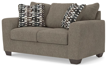 Triston - Peaks - Loveseat - Suede - Hornell Furniture Outlet