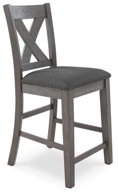 Caitbrook - Gray - Rect Drm Counter Table Set (Set of 7) - Hornell Furniture Outlet