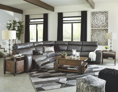 Samperstone - Power Reclining Sectional - Hornell Furniture Outlet