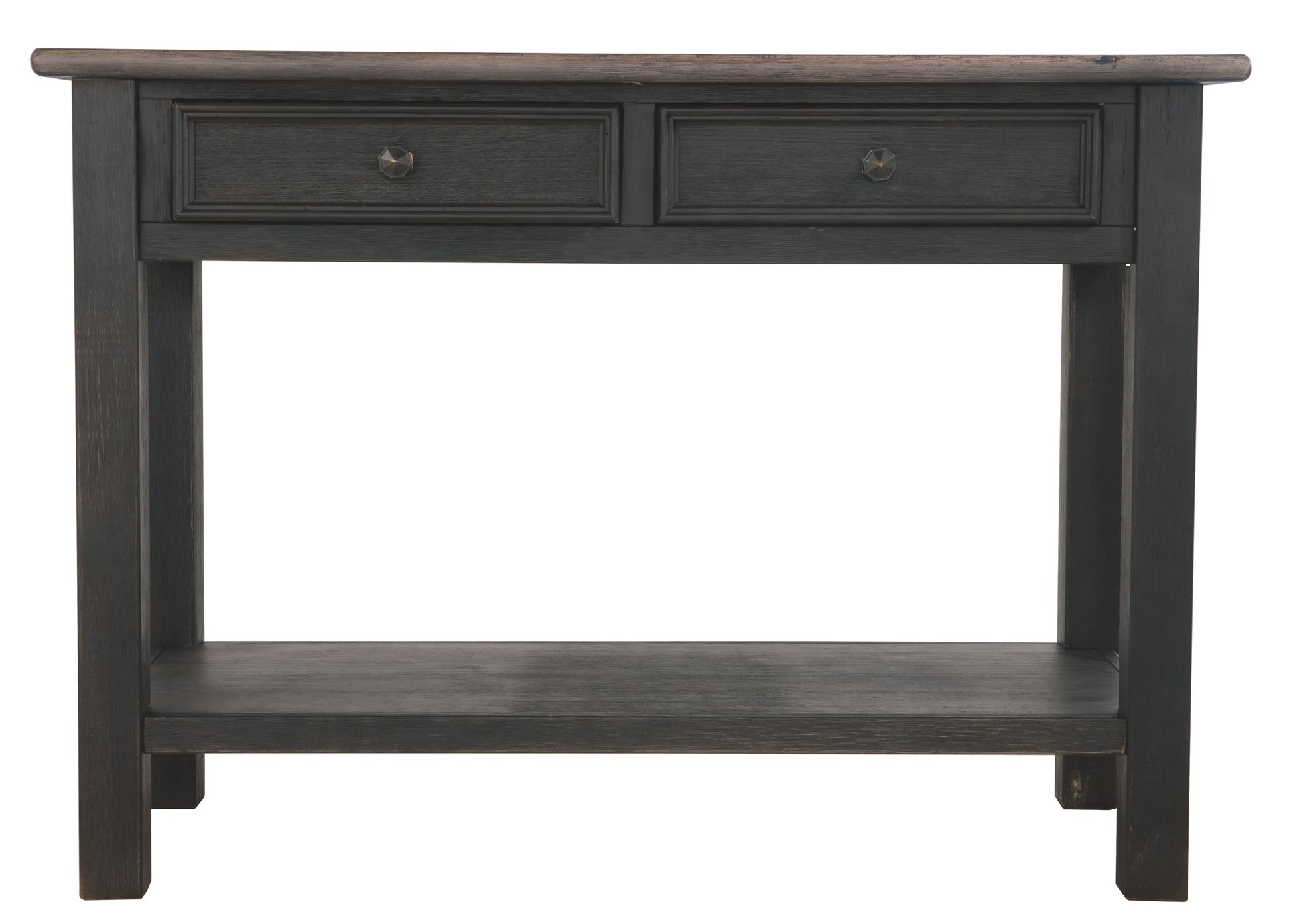 Tyler Creek - Grayish Brown / Black - Sofa Table - Hornell Furniture Outlet