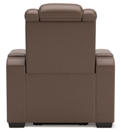 High Impact - Tobacco - Power Recliner / Adj Headrest - Hornell Furniture Outlet