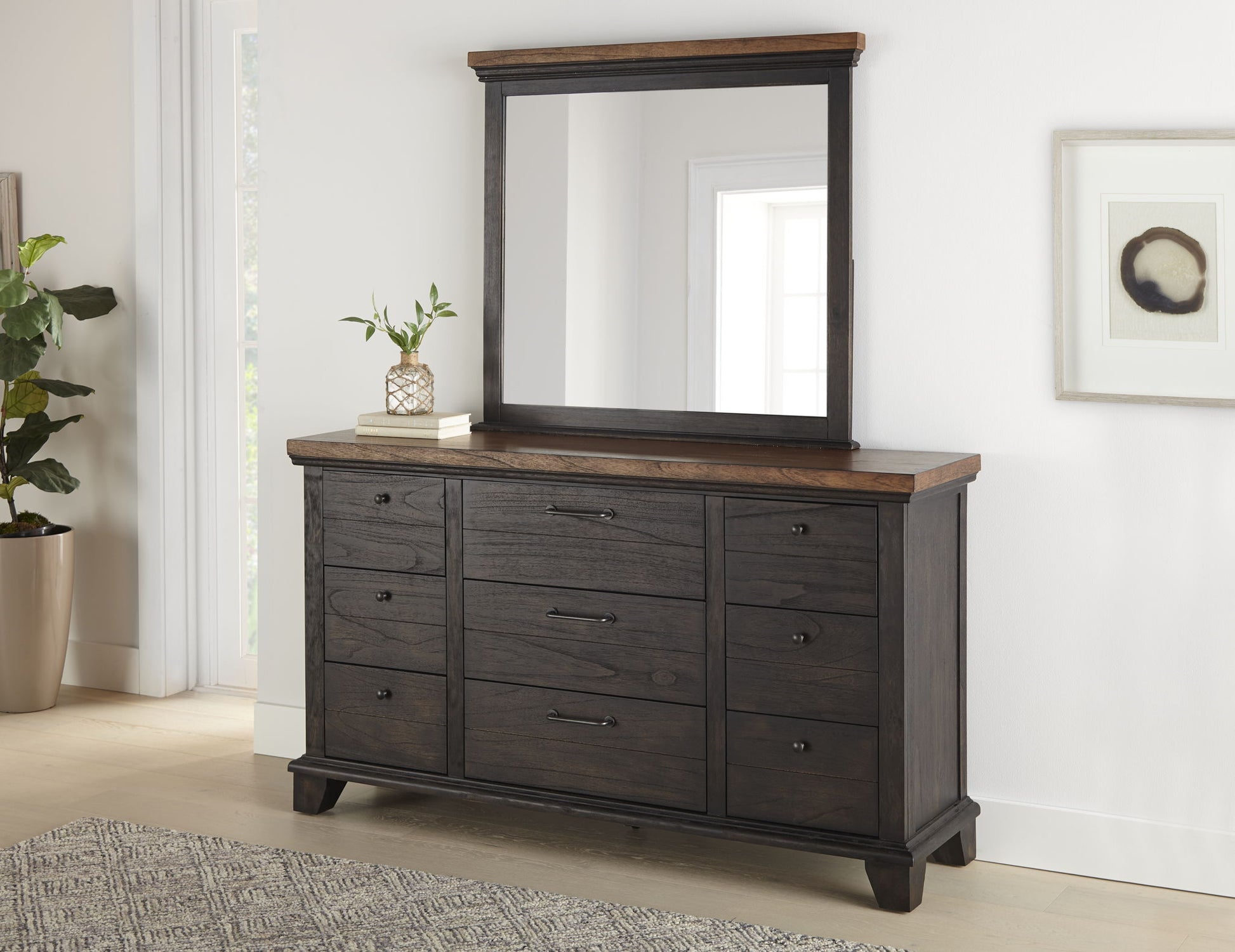 Bear Creek - Dresser And Mirror - Hornell Furniture Outlet