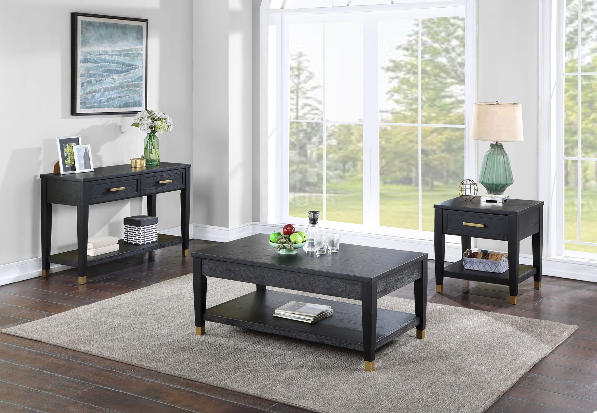 Yves - End Table - Black - Hornell Furniture Outlet