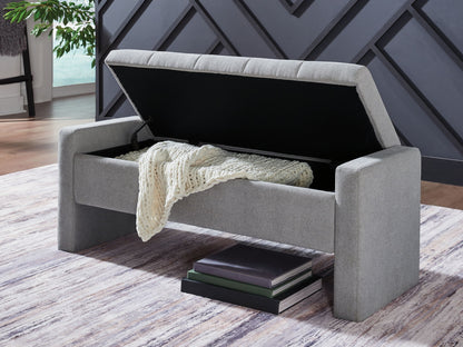 Akselman - Gray - Storage Bench - Hornell Furniture Outlet
