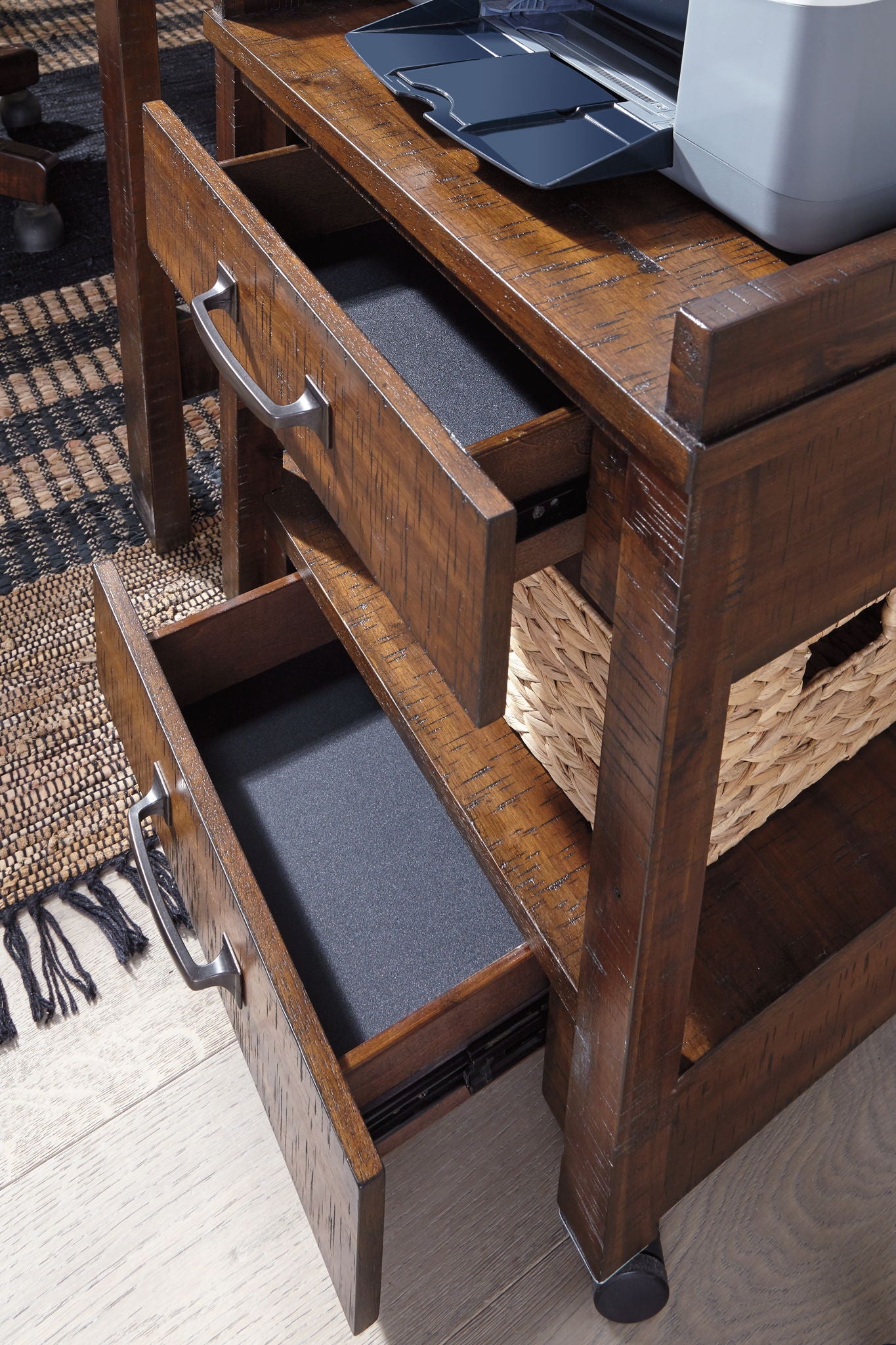 Baldridge - Rustic Brown - Printer Stand - Hornell Furniture Outlet