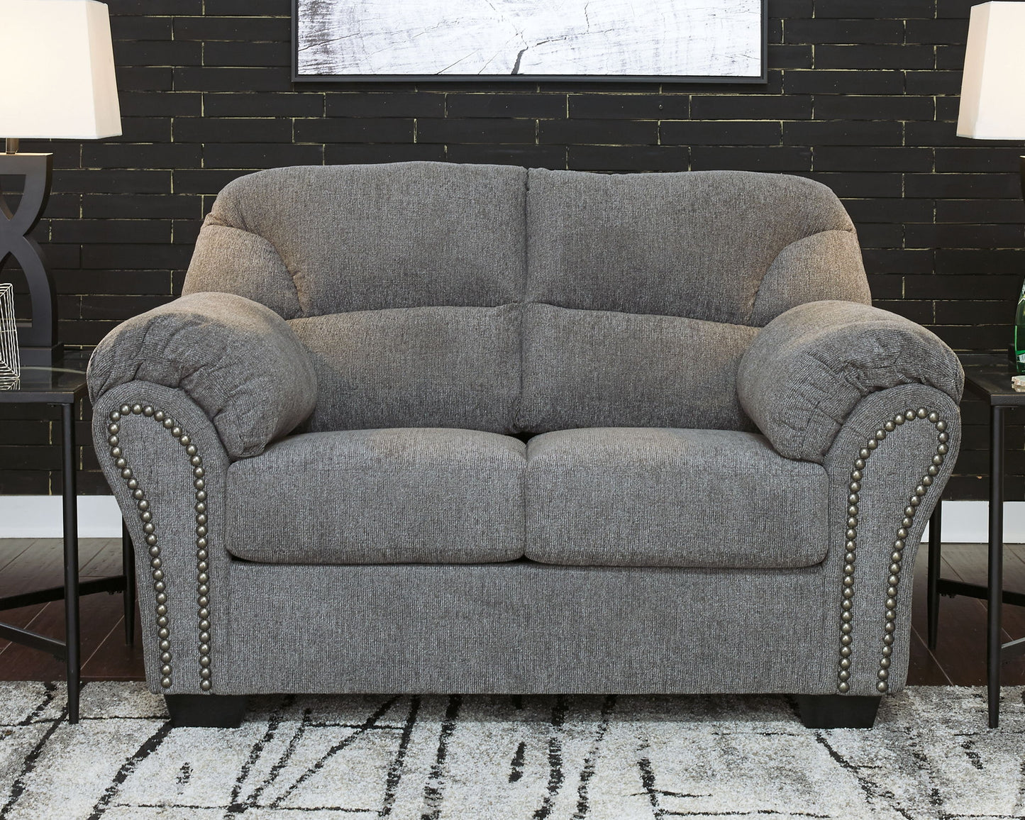 Allmaxx - Loveseat - Pewter - Hornell Furniture Outlet