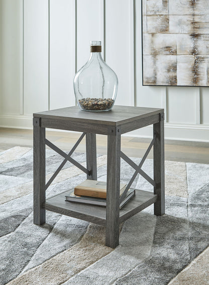 Freedan - Grayish Brown - 3 Pc. - Coffee Table, 2 End Tables - Hornell Furniture Outlet