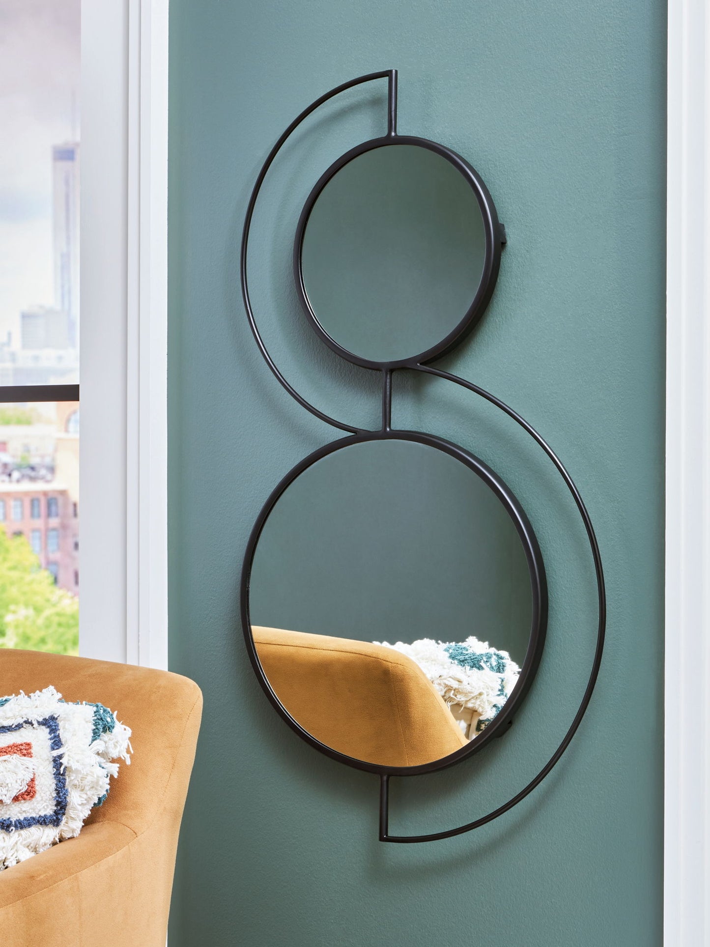 Shayham - Black - Accent Mirror - Hornell Furniture Outlet