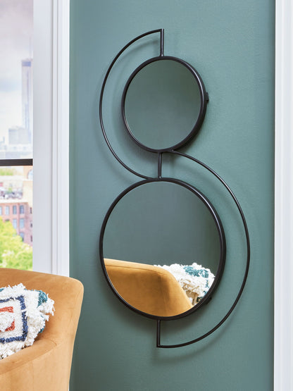 Shayham - Black - Accent Mirror - Hornell Furniture Outlet