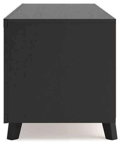 Danziar - Black - Extra Large TV Stand - Hornell Furniture Outlet
