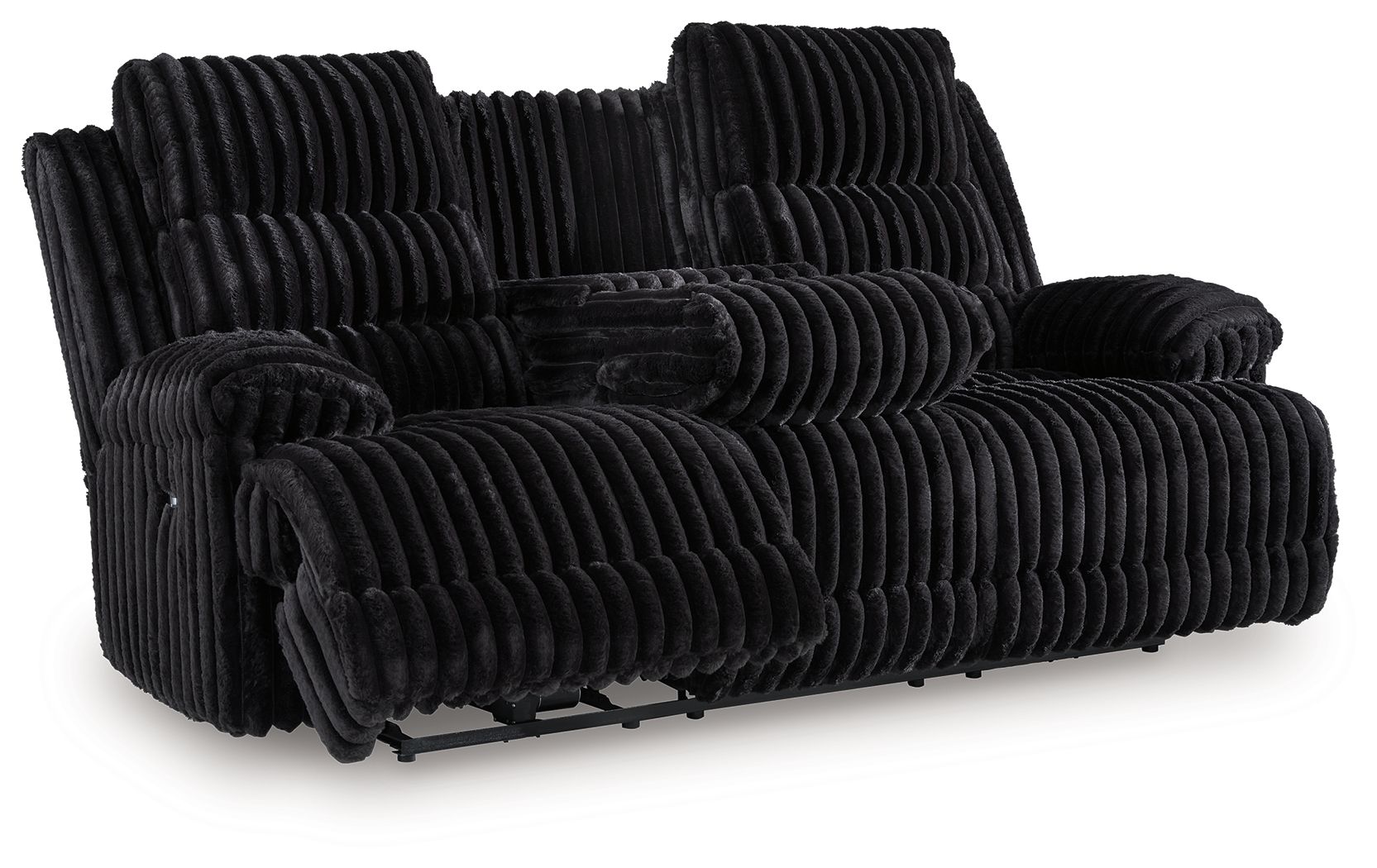Rhine Falls - Reclining Power Sofa With Drop Down Table - Onyx - Hornell Furniture Outlet