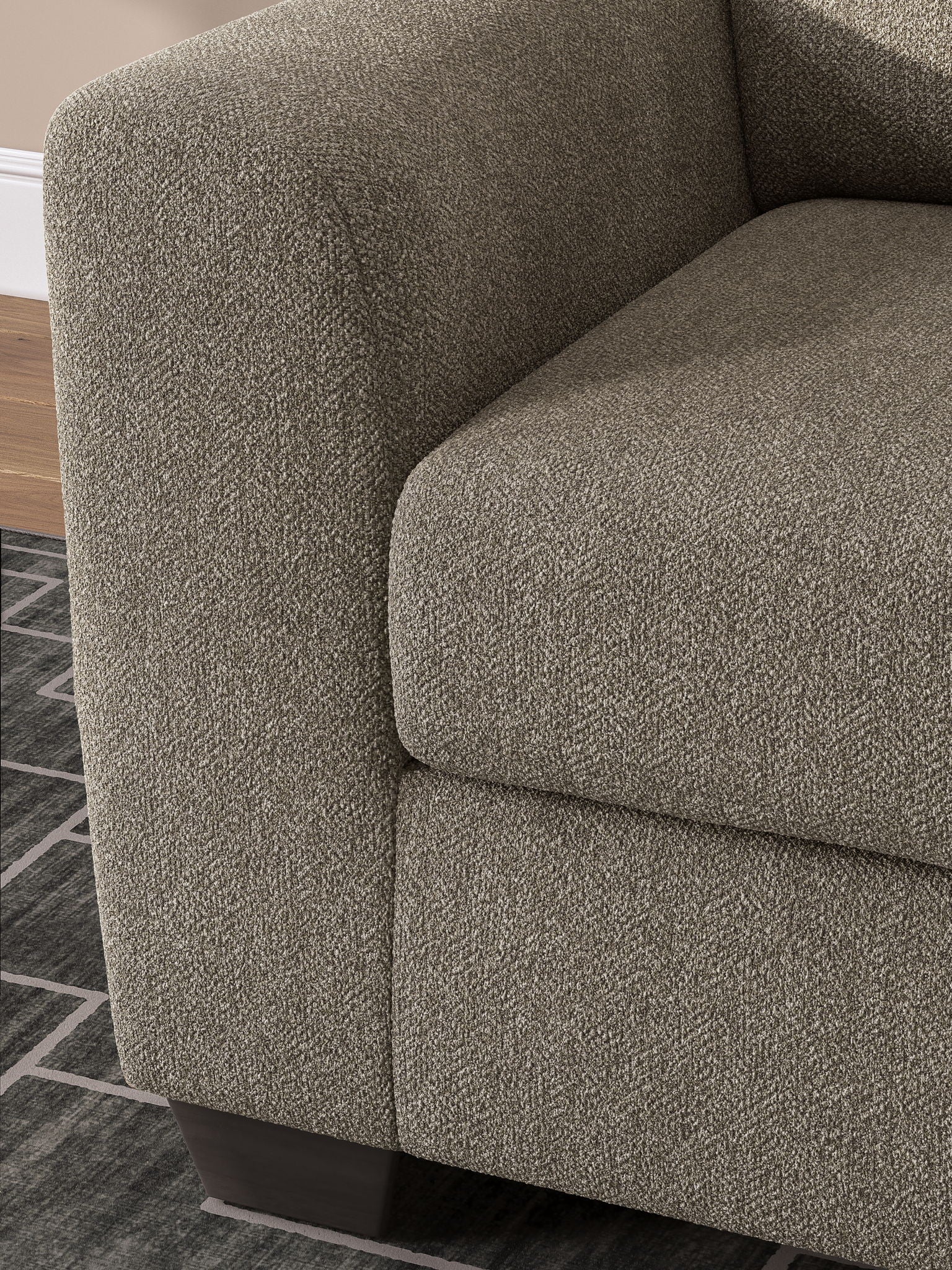 Triston - Peaks - Chair And A Half - Suede - Hornell Furniture Outlet