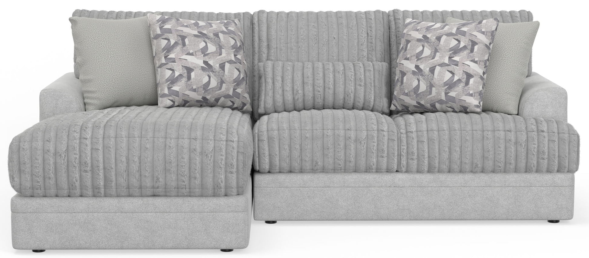 Titan - Sectional With Comfort Coil Seating And Accent Pillows Included - Hornell Furniture Outlet