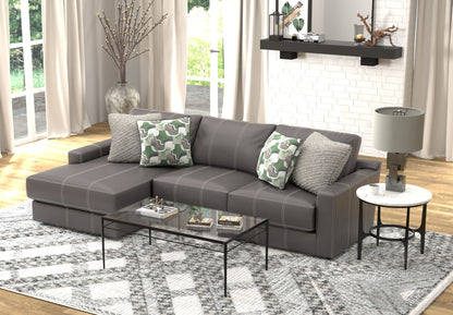 Minori - Italian Leather Sectional - Hornell Furniture Outlet