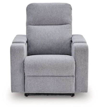 Pineland - Pewter - Glider Power Recliner With Audio System - Hornell Furniture Outlet