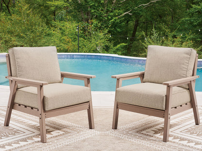 Grover Beach - Lounge Chair With Cushion (Set of 2) - Driftwood - Hornell Furniture Outlet
