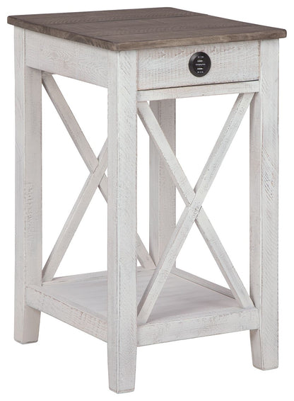 Adalane - White / Gray - Accent Table - Hornell Furniture Outlet