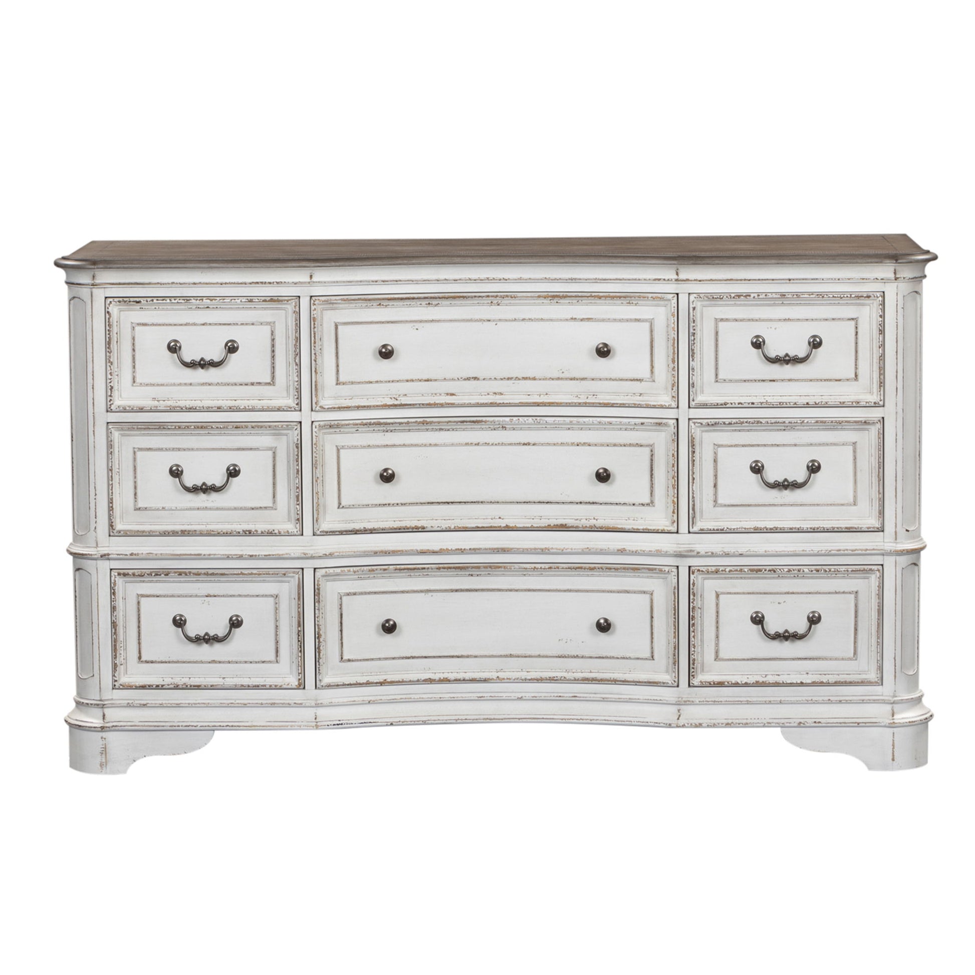 Magnolia Manor - 9 Drawer Dresser - White - Hornell Furniture Outlet