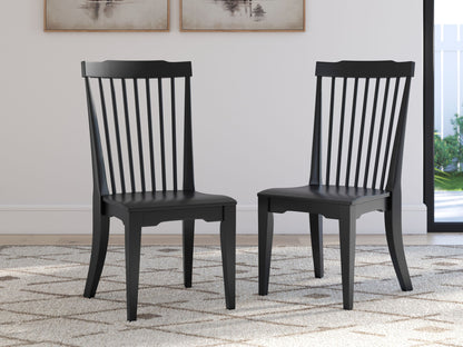 Brenkerton - Black - Dining Room Side Chair (Set of 2) - Hornell Furniture Outlet