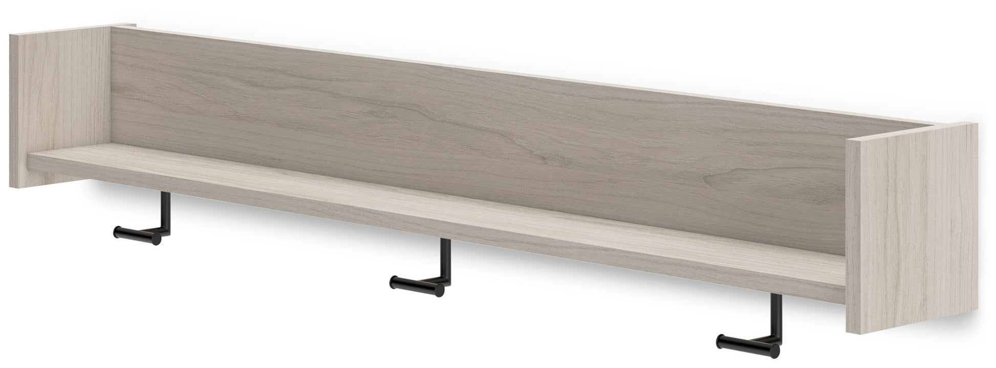 Socalle - Light Natural - Wall Mounted Coat Rack w/Shelf - Hornell Furniture Outlet