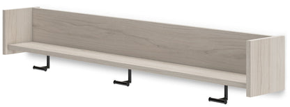 Socalle - Light Natural - Wall Mounted Coat Rack w/Shelf - Hornell Furniture Outlet