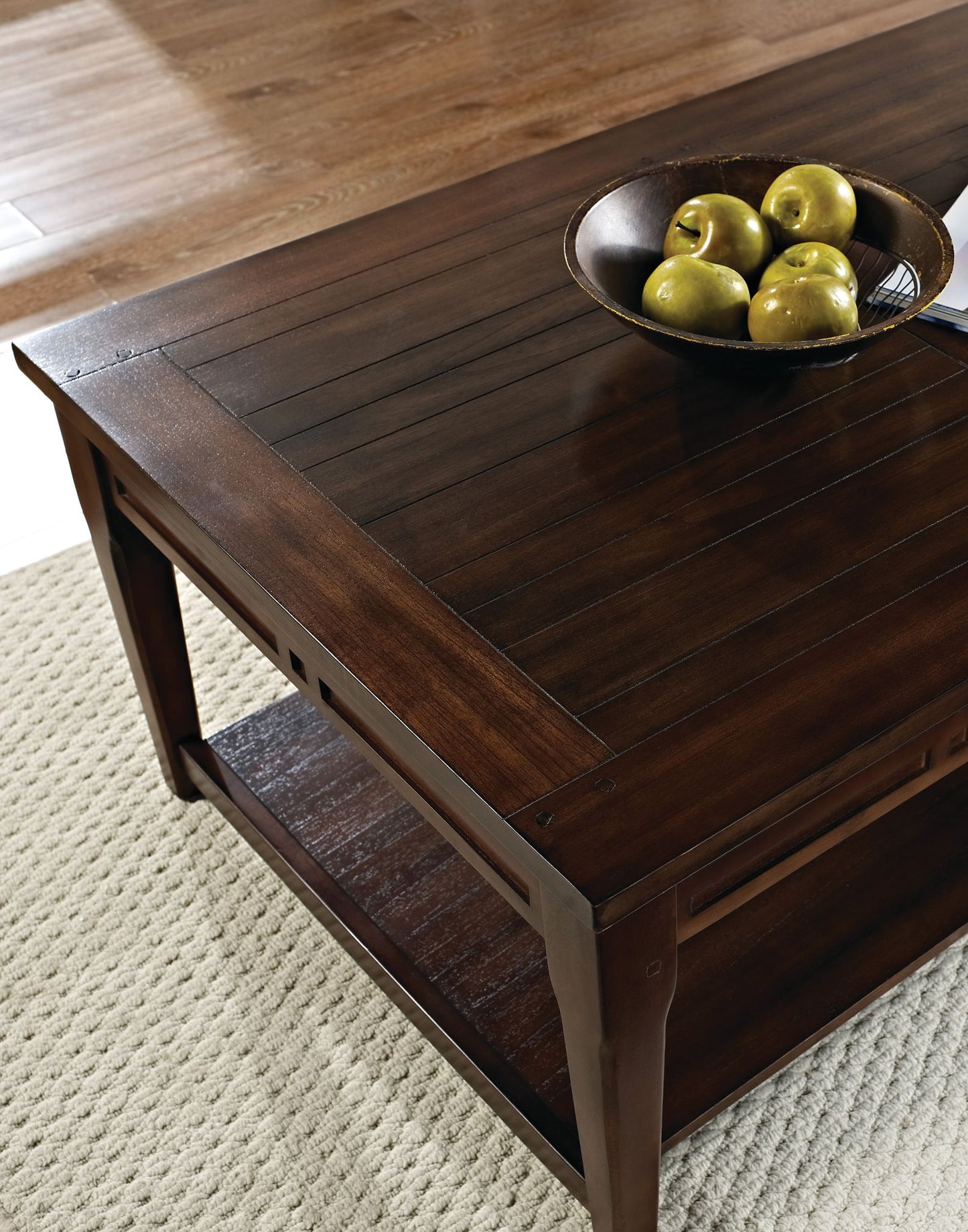 Crestline - Lift Top Cocktail - Brown - Hornell Furniture Outlet