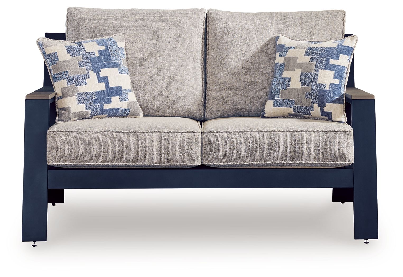 East Beach - Loveseat With Cushion - Blue - Hornell Furniture Outlet
